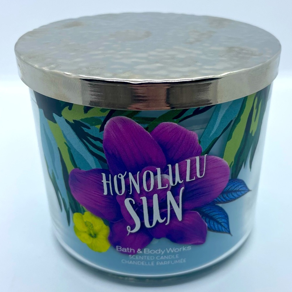 RARE Bath & Body Works HONOLULU SUN 14.5 Oz 3 Wick Candle NEW